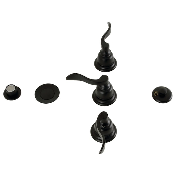ThreeHandle Bidet Faucet, Matte Black